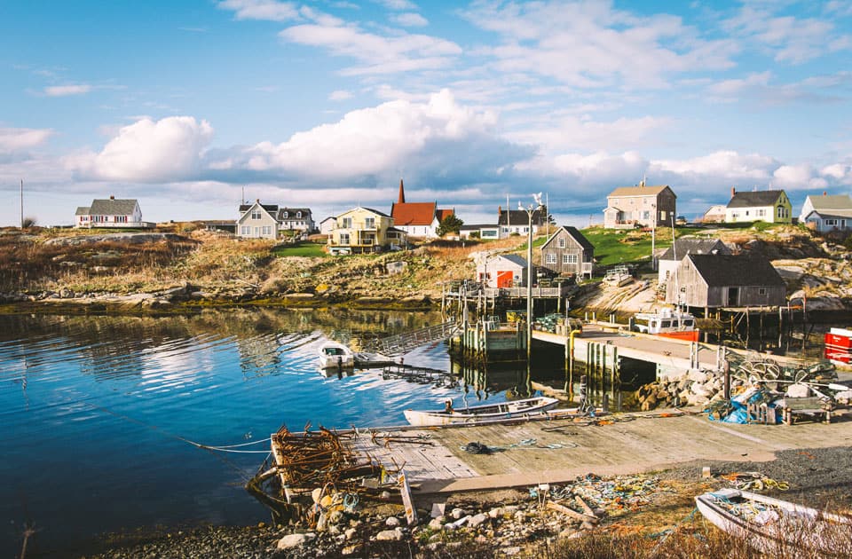 Peggy's Cove Village in Nova Scotia