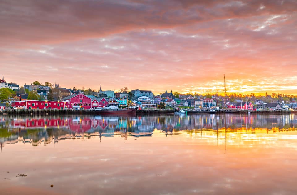 Sonnenuntergang über Lunenburg Nova Scotia