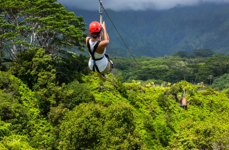 Ziplining auf Kauai