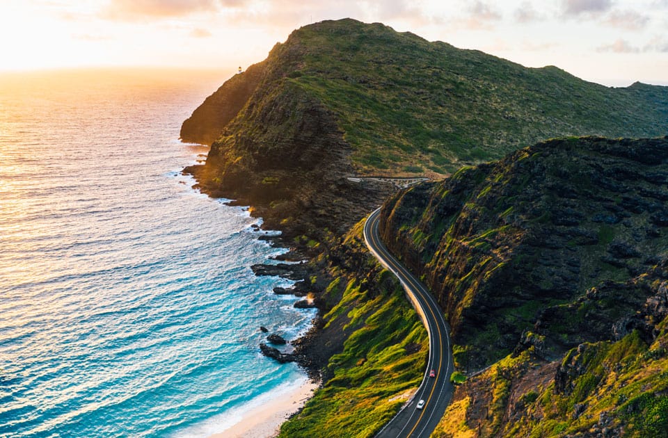 Scenic Drive an der Küste Oahus