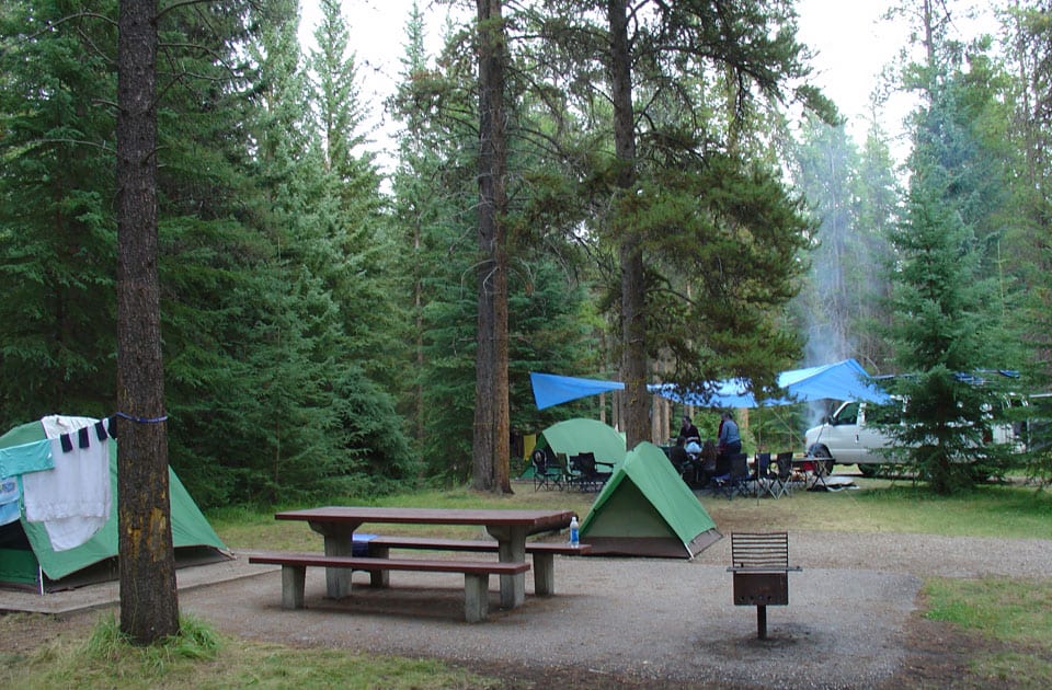 Camp im Jasper Nationalpark
