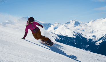Whistler-Kanada-Snowboardfahrerin