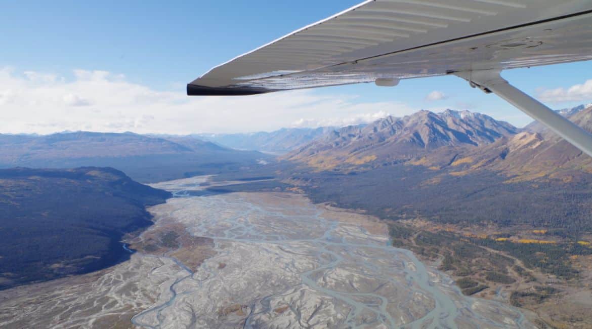 Yukon-Kanada-Aussicht von oben