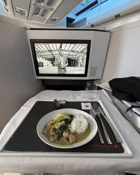 Essen in der Business Class