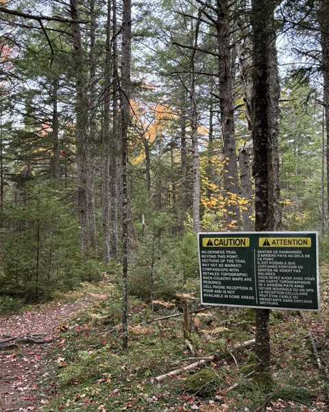 Wanderung über einen Wilderness Trail