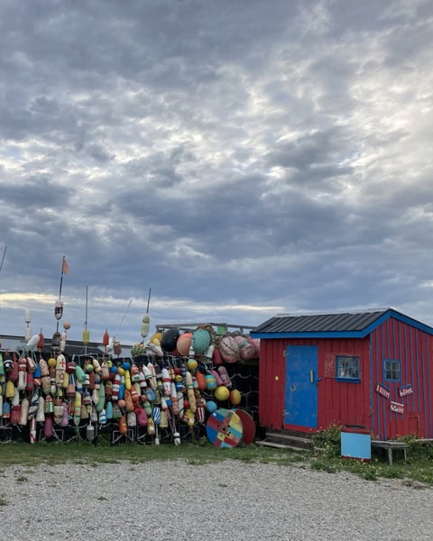 Bunte Fischerbojen